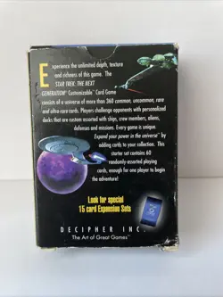 STAR TREK: The Next Generation CUSTOMIZABLE CARD GAME 60 CARD STARTER SET - Image 2