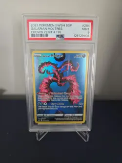 PSA 9 Galarian Moltres SWSH284 SWSH: Sword & Shield Promo Cards Holo - Image 1