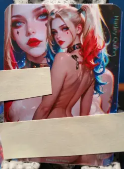 1/1 Only 1 Made Harley Quinn Pretty Model NSFW Topless Lonestar Customs Card - Image 2