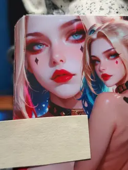 1/1 Only 1 Made Harley Quinn Pretty Model NSFW Topless Lonestar Customs Card - Image 3