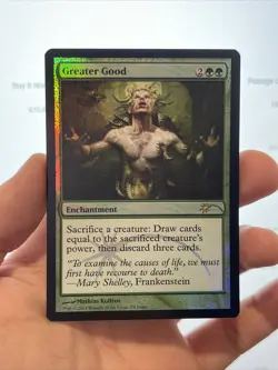 1X FOIL JUDGE Greater Good NM MTG Magic J14 Promo Green Commander Staple EDH - Image 1