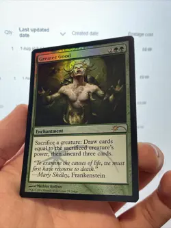 1X FOIL JUDGE Greater Good NM MTG Magic J14 Promo Green Commander Staple EDH - Image 4