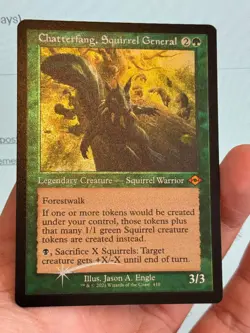 1X ETCHED FOIL Chatterfang, Squirrel General Retro Frame MINT MTG Magic MH2 EDH - Image 1