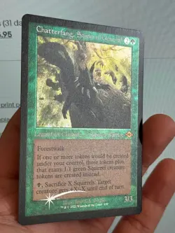 1X ETCHED FOIL Chatterfang, Squirrel General Retro Frame MINT MTG Magic MH2 EDH - Image 2