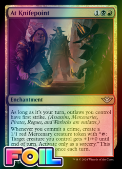 x1 At Knifepoint OTJ MTG 193 FOIL UNCOMMON M/NM 1x - Image 1