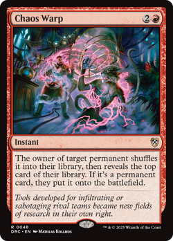 Chaos Warp [Aetherdrift Commander] Magic MTG - Image 1