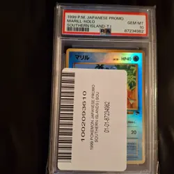 1999 Pokemon Japanese Promo MARILL Holo Southern Island T.I. PSA 10 - Image 3