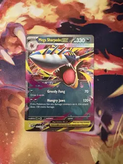 Mega Sharpedo ex 061/094 Me02: Phantasmal Flames Holo - Pokemon TCG NM - Image 1