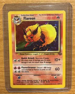 Pokemon TCG Flareon Jungle 3/64 Holo Unlimited Holo Rare NM OR BETTER NP - Image 1
