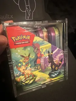 Pokemon Prismatic Evolutions Mini Tin Display - Sealed (8 Tins) Case Included - Image 4