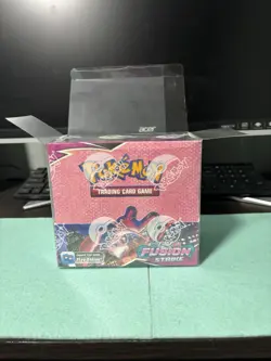 Pokemon TCG Sword & Shield Fusion Strike Booster Box New Sealed + Soft Case - Image 1