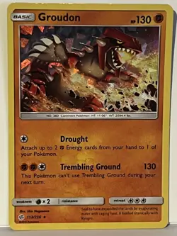 Groudon 113/236 Cracked Ice Holo NM Pokemon Fast Ship - Image 1