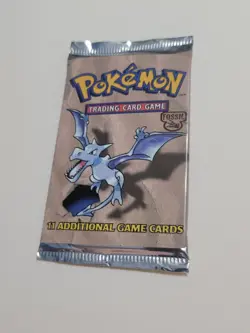 Pokemon Fossil Booster Pack - Aerodactyl Art - Factory Sealed 20.84g - Image 1