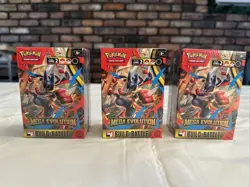 Pokemon TCG: Mega Evolution Build and Battle Box New Sealed - Lot of 3x - Image 1