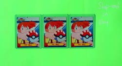 Topps Pokemon Misty #TV3 TV Animation Black & Red Logo 1999 NM x3 - Image 1