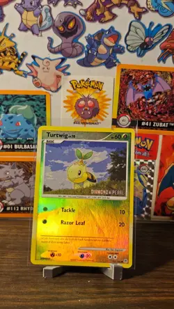 Turtwig 103/130 Diamond and Pearl Stamped Reverse Holo Pokemon Card - HP - Image 1
