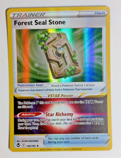 Forest Seal Stone - 156/195 - Holo - Silver Tempest - Pokemon Card - TCG - NM - Image 1