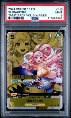 Shirahoshi Winner Pack Vol. 6 OP03-116 One Piece Promotion Cards Foil PSA 9 - Image 1