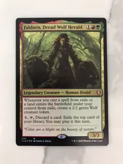 Faldorn Dread Wolf Herald Foil MTG Magic Gathering Card Mint Baldur's Gate CLB - Image 1
