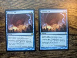 2 x Cyclonic Rift, Magic the Gathering Instant Card, Return to Ravnica, MTG Rare - Image 1