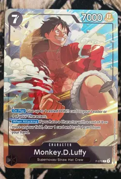 One Piece Card Game Tcg | Monkey D Luffy P-075 Alt Art Promo - Image 1