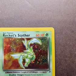 Rocket's Scyther 13/132 Pokemon Gym Heroes Holo Rare Card - MP - Image 3