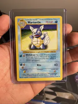 Pokemon TCG Wartortle Card 42/102 Uncommon Shadowless Base Set - Image 1