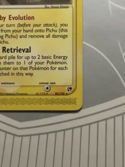 Pokemon Pichu TCG Regular Rare Card 20/100 EX Sandstorm - Image 2