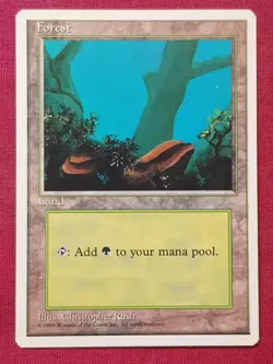 Magic The Gathering 4TH EDITION FOREST C land card MTG - Image 1