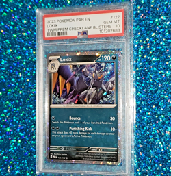 PSA 10 Gem Mint Lokix Cosmos Holo Twilight Masquerade Blister Promo Pokemon Card - Image 1