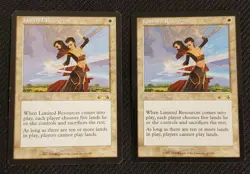 Lot of 2 Limited Resources (LP) Light Play - Exodus - MTG Magic the Gathering - Image 1