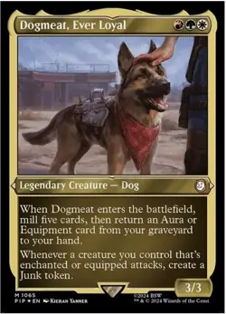 1x FOIL ETCHED THICK STOCK Dogmeat, Ever Loyal - NM ENG - Image 1
