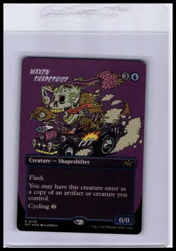 Aetherdrift #336 Waxen Shapethief (Borderless) Foil - Image 1