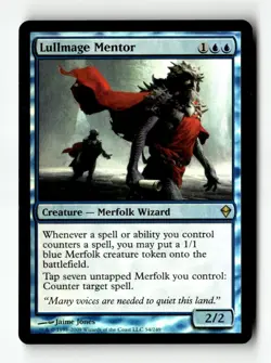 MTG | Lullmage Mentor | Zendikar | Foil | Moderately Played | English - Image 1