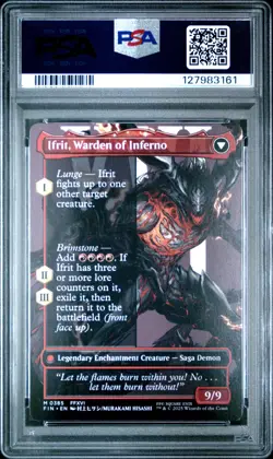 2025 MTG FINAL FANTASY CLIVE, IFRIT'S DOMINANT/IFRIT, WARDEN OF INFERNO PSA 10 - Image 2