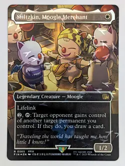 (Foil) Stiltzkin, Moogle Merchant (Borderless) (Chocobo Track Foil) (565) FINAL - Image 1