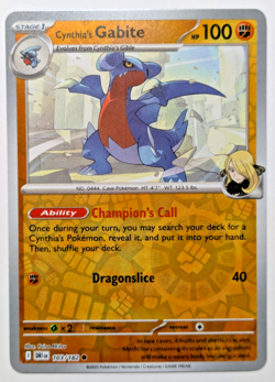 Cynthia's Gabite - 103/182 - Reverse Holo - Destined Rivals - Pokemon - NM - Image 1