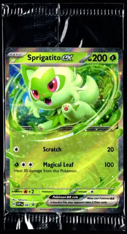 Pokemon TCG Sprigatito ex SVP 087 2024 Scarlet & Violet Sealed Black Star Promo - Image 1