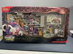 Lot 4x Pokemon TCG Paldean Fates Great Tusk ex & Iron Treads ex Prem-Collection - Image 1
