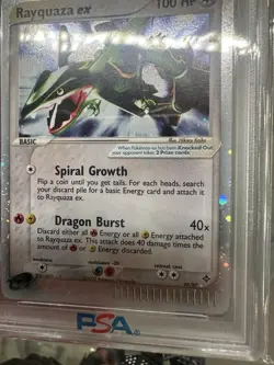 Pokemon Rayquaza ex 97 EX Dragon Ultra Rare Holo PSA 9 MINT. - Image 5