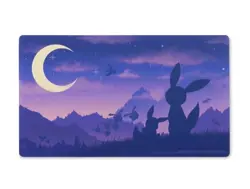 Pokemon Center Exclusive Playmat: Eevee & Umbreon Twilight Playmat (24" x 14") - Image 2