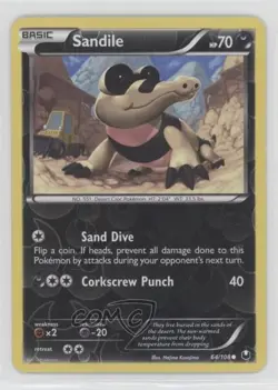 Sandile Reverse Foil Pokemon Black & White Dark Explorers #64 - Image 1