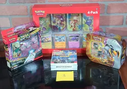 pokemon lot ,151 tin collection box plus surging sparks booster bundle & bonus - Image 1