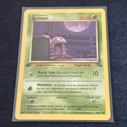Pokemon TCG WoTC Grimer 48/62 Fossil First Edition Vintage Lightly Played LP+ - Image 1