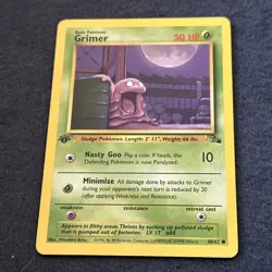 Pokemon TCG WoTC Grimer 48/62 Fossil First Edition Vintage Lightly Played LP+ - Image 3