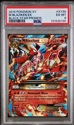 POKEMON BLACK STAR PROMO M/MEGA BLAZIKEN EX #XY86 HOLO PSA 6 EX - Image 1