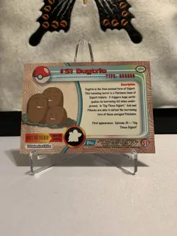 DUGTRIO Pokemon 1999 Topps #51 Blue Logo TV Animation Edition HOLO Foil - Image 2