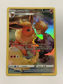 2022 Pokemon SWSH Brilliant Stars Flareon Trainer Gallery Holo #TG01/TG30 - Image 1