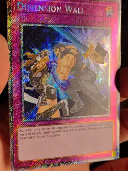 Yugioh! Dimension Wall - RA04-EN127 - Platinum Secret Rare - 1st Edition Near Mi - Image 3