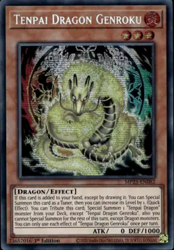 Tenpai Dragon Genroku 1st Prismatic Secret MP25-EN082 Yu-Gi-Oh! - Image 1